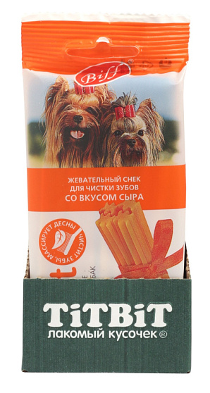 Жевательный снек DENT со вкусом сыра (для мелких собак) (20 шт)