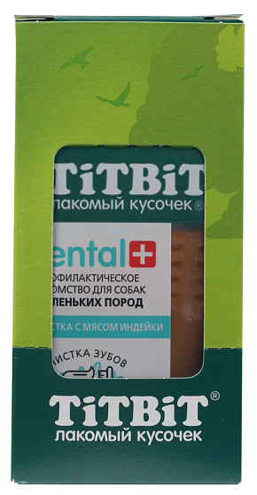 ДЕНТАЛ+ Зубочистка с мясом индейки для собак маленьких пород (26 шт)
